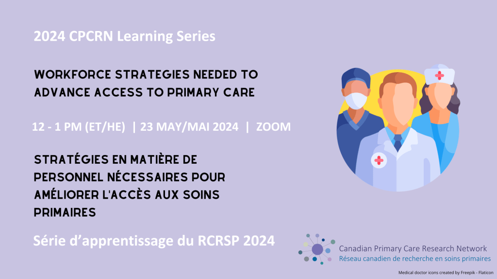 Canadian Primary Research Network (CPCRN) Learning Series 2024: Series 2 starts on May&nbsp;28th